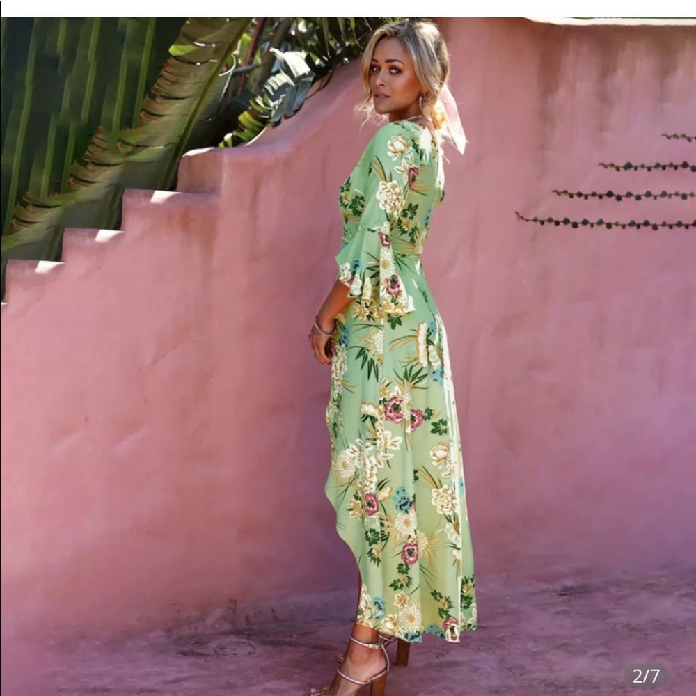 NEW Lulu’s Ruffle Wrap Dress, Size Small - Picture 2 of 6